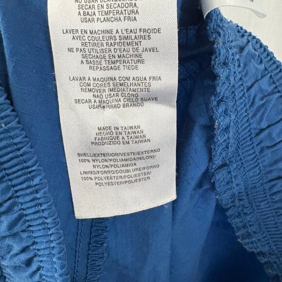 90s Adidas Mens Blue 3 Stripe Nylon Athletic Training Cargo Shorts Large - Picture 2 of 7